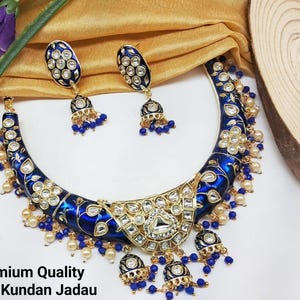 Jadau Kundan Rajwadi Hasli set