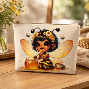 Honey Bee Girl Clipart 16+ PNG, Cute Bumble Bee Sunflower Floral Nursery Baby Shower Sublimation Instant Download A019 image 8