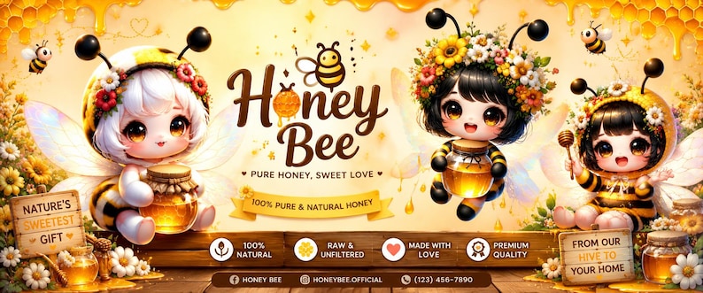 Honey Bee Girl Clipart 16+ PNG, Cute Bumble Bee Sunflower Floral Nursery Baby Shower Sublimation Instant Download A019 image 9