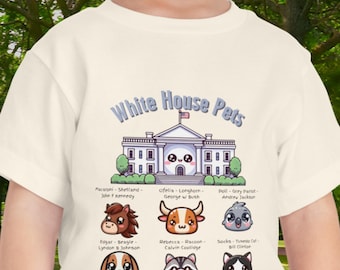 Presidential Pets Kids T-Shirt: History Lover Gift