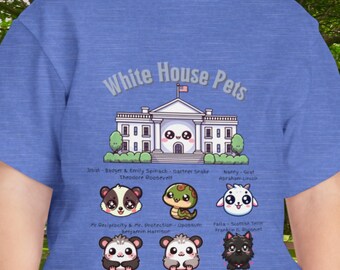 Presidential Pets Kids T-Shirt: History Lover Gift