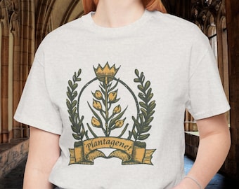 Camiseta con la historia de Plantagenet: Monarquía británica, camiseta vintage de plantas
