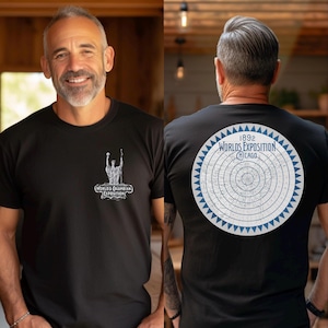 Chicago Worlds Fair T-Shirt: Columbian Exposition Map, History Buff Gift