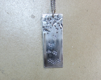 S-261 Winter Storm Sterling Silver Pendant Necklace