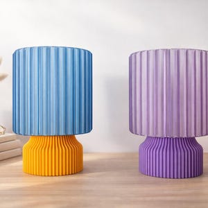 Luminária Yen – Luminária de mesa moderna com design impresso em 3D – Iluminação minimalista para sala de estar, quarto ou escritório – Decoração original
