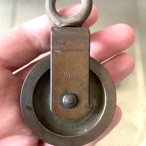 Vintage Wilcox Crittenden Bronze Block and Tackle Pulley: Maritime Decor