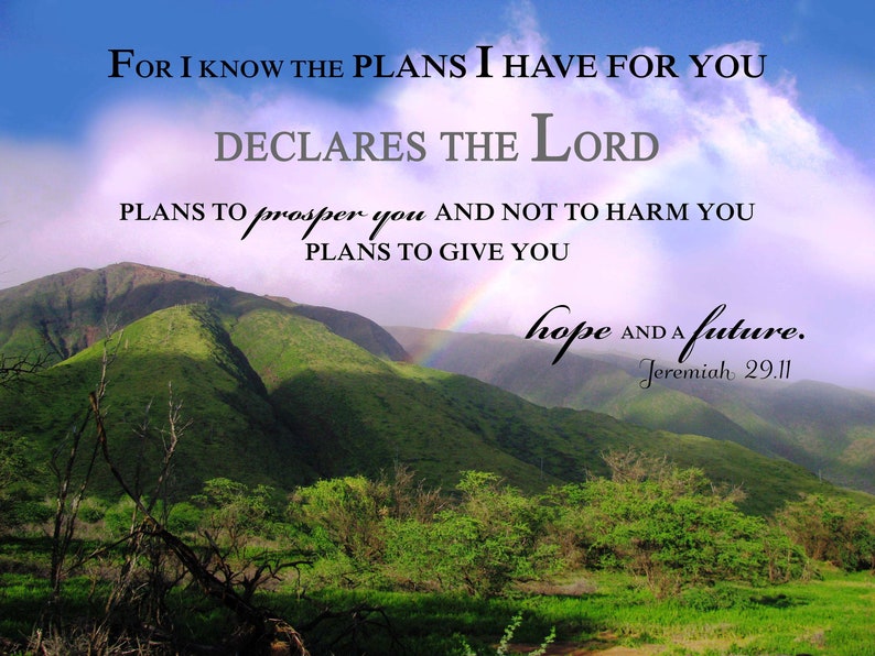 Bible verse jeremiah 29 11 poster for i know the plans i have for you