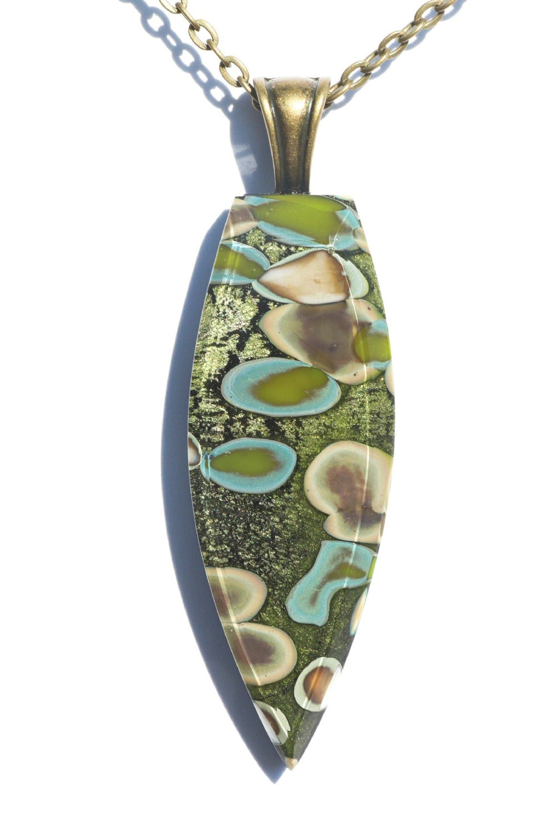 Fused Glass Jewelry, Fused Glass Pendant, Organic Natural Earth Tones, Rock Pebbles Nature