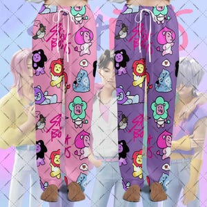 K-Pop Demon Hunters Saja Boys Pjs Pants, Saja Boys Pajamas Pants, Rumi Jinu Mira Zoey Kpop Demon Hunters Sleepwear, Gift For Kpop Lovers
