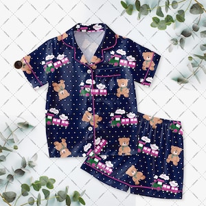 Kpop Demon Hunters Rumi Choo Choo Train Kids and Youth Satin Pajama Set, Rumi Zoey Mira Jinu K-pop Demon Hunters pjs Set, Kpop Lovers Pjs