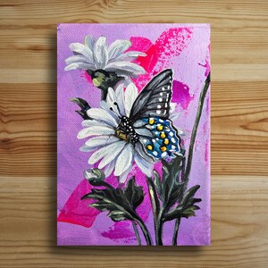 Pipevine Swallowtail Handpainted Acrylic Painting Butterfly Painting