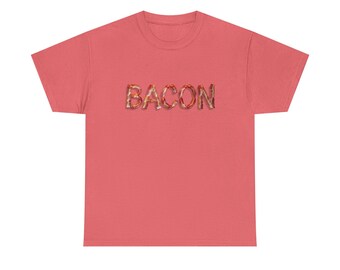 Camiseta unisex de algodón grueso para amantes del tocino / Camisa divertida para amantes de la comida, regalo para chefs, entusiastas de la barbacoa, ropa gastronómica, ropa informal