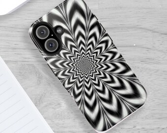 Étui de portable robuste envoûtant, Motif illusion d'optique, Étui pour iPhone, Coque Samsung Galaxy, Housse protectrice pour smartphone, Téléphone Trippy, Unique