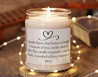 Vela de soja perfumada Love Beacon / Decoración acogedora para el hogar, regalo para ella, aromaterapia, relajación, velas emotivas, regalo de inauguración de la casa