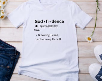 Camiseta unisex Godfidence Softstyle / Camiseta inspiradora, prenda de fe, regalo para creyentes, camiseta cristiana, comodidad diaria, amante de Jesús