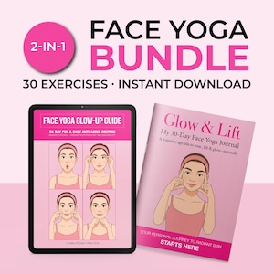 Face Yoga Guide Bundle: 30 Exercises + Journal (Digital Download)