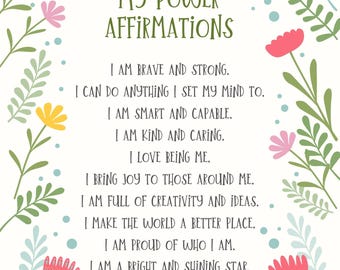 My Power Affirmations Motivational Poster