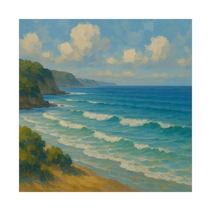 Coastal Serenity Matte Vertikale Poster, Strand Dekor, Meer Wand Kunst, Ozean Landschaft, Nautische Wohnkultur
