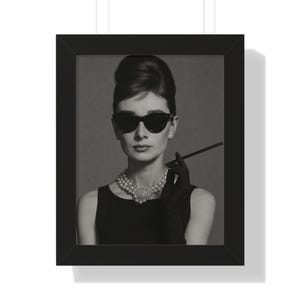 Audrey Hepburn Framed Vertical Poster, Vintage Wall Art, Audrey Hepburn Decor, Home Décor Print, Elegant Gift Idea, Classic Movie Poster