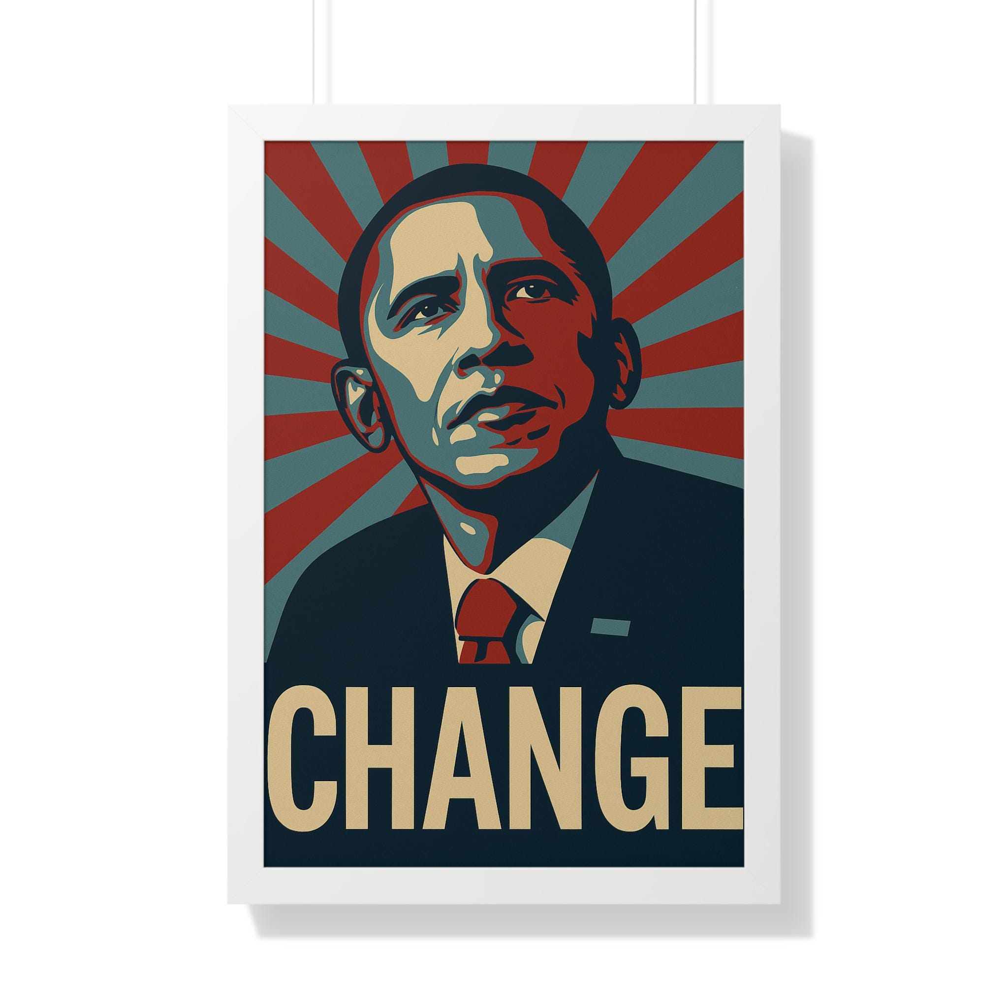 Barack Obama change Poster: Vintage Style Political Wall Art - Israel Barack Obama change Poster: Vintage Style Political Wall Art - Israel