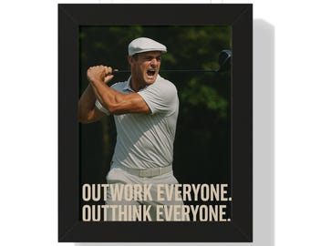 Affiche de golf Bryson DeChambeau : art mural sport motivant