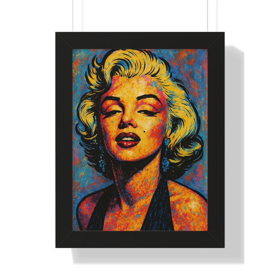 Marilyn Monroe Pop Art Poster: Framed Vintage Style Wall Art - Etsy