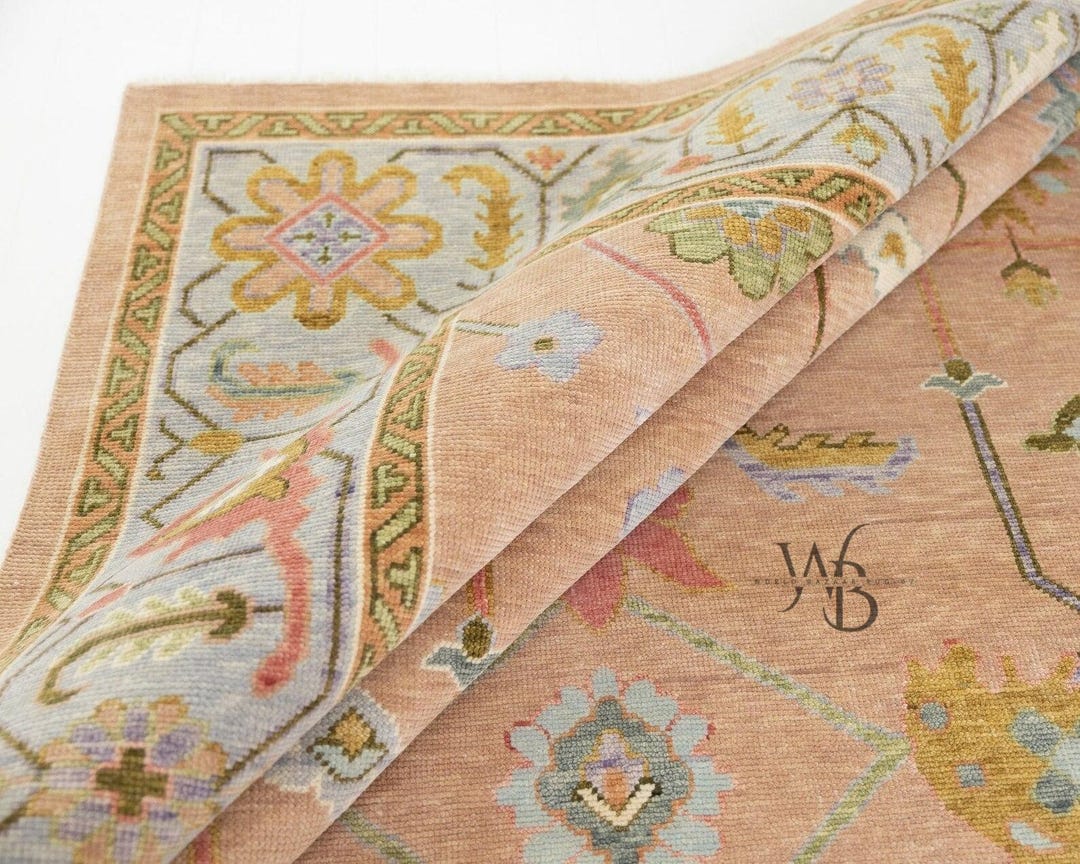 William Morris Artsy Scetch Rug-vintage Flower Rose Beige Artisan ...