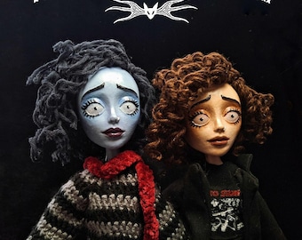Custom Spooky Handmade Art Doll  | Gothic Halloween Decor | OOAK Personalized Horror Collectible
