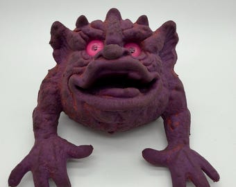 Fantoche de mão Boglins vintage da Mattel, 1987 - Shlurp/Plop - Roxo