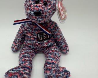 USA the Bear - TY Beanie Baby - 2000 - Hortelã