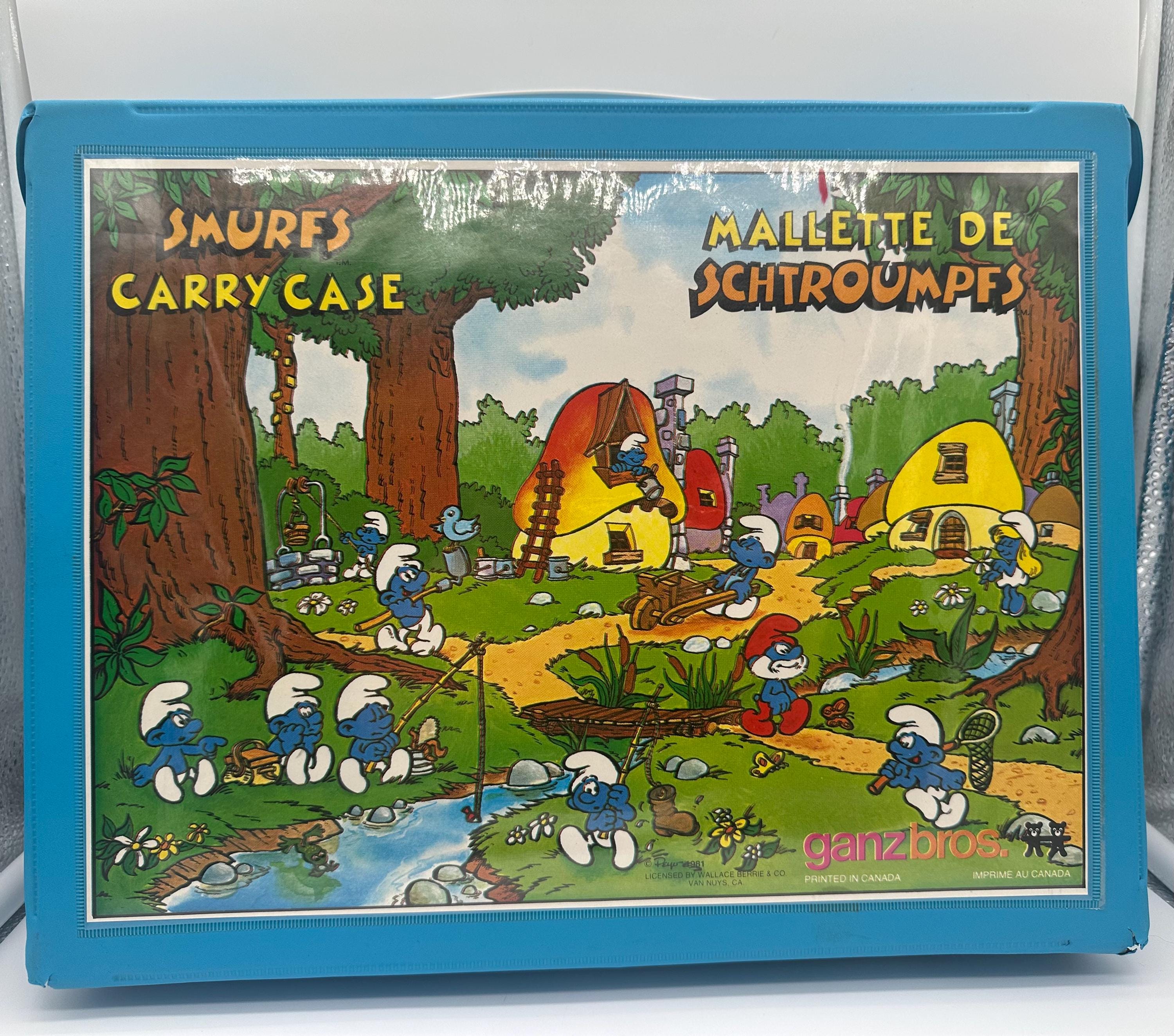 Smurfs Blue Carry Case - 1981 - VG - RARE