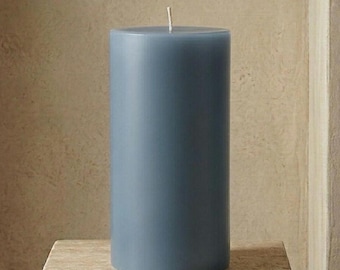 Large 6.5-Inch Soy Wax Pillar Candle - Minimalist Handmade Home Decor Centerpiece