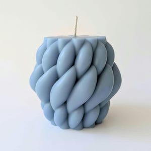 Oversized Knot Candle Sculptural Soy Wax Pillar Hand Poured Scented Or Unscented Large Modern Home Decor Gift