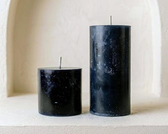 Abyss Artisan Pillar Candle Duo | The Ocean Series | Smooth Hand-Poured Finish |  Scented or Unscented