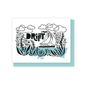 Carte voilier, Nouveau départ aventure, Carte de remise des diplômes, Carte nautique pour marin, Carte bateau pour lui, Carte d'anniversaire pour homme, Mer stationnaire
