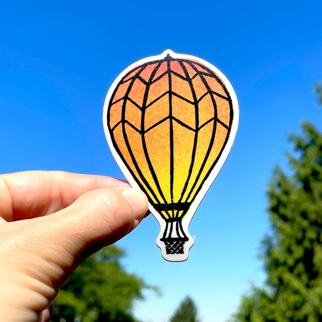 Hot Air Balloon Sticker Adventure Flying Sticker, Dream Big, Aircraft