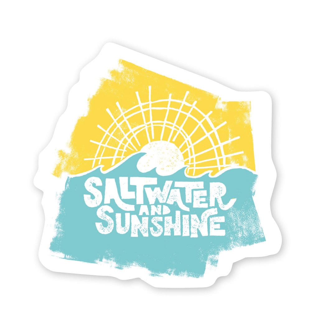 Sticker Saltink Saltwater Sunshine Sticker, Adventure Outdoorsy Sticker, Funny Wild ...