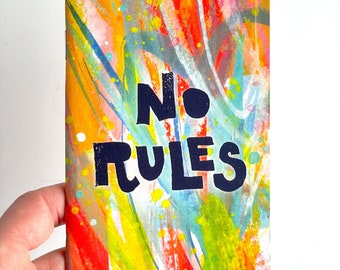 No Rules Pocket Notebook, Teen Gift for Tween, Gift for Guy, Designer Gift, No Lines, Small Sketchbook, Fun Gift for Him, Gift for Kid