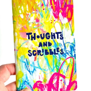 Thoughts and Scribbles Pocket, Notebook Gift for Kid, Small Gift, Sketchbook cute, Gift for artist, Teenager gift, Tween Daughter for her