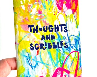 Thoughts and Scribbles Pocket, Notebook Gift for Kid, Small Gift, Sketchbook cute, Gift for artist, Teenager gift, Tween Daughter for her