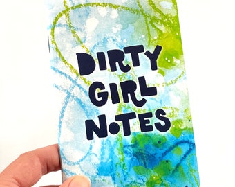 Dirty Girl Notes Pocket Notebook, Garden Journal, Notebook Garden Gift for Mom, Journal Gardener Gift, Flower Garden Club, Notes Gift