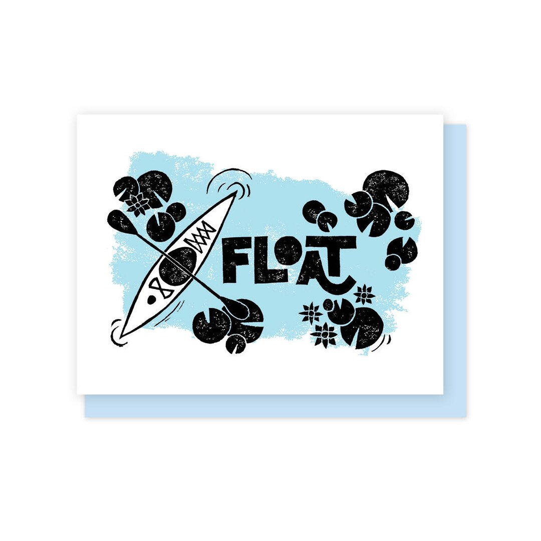 Kayaking Card Kayak Card Adventure, Nautical Card Sympathy, Lake House Decor, Boat ...