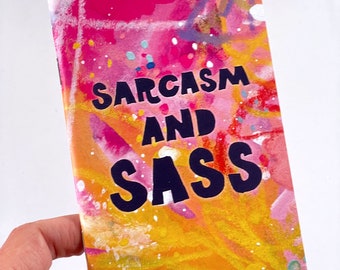 Sarcasm and Sass Pocket Notebook, Sassy and badassy, gift for sassy tween gift teenager, fun coworker gift, for her, Stocking Stuffer