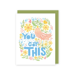 You Got This, Motivationskarte, Geburtstagsvogel-Nerd-Karte, für Freund, Lehrerkarte Teen, Tween-Karte für Mädchen, Abschluss-Spaß-Karte