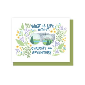Carte d'anniversaire aventure, l'aventure vous attend, carte de remise des diplômes, mariage, carte pensée à vous, pour couple, jumelles, carte de curiosité pour lui