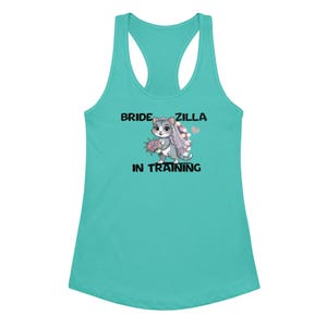 Bridezilla Tank Top – Funny Cat Bride Shirt  Women’s fitted racerback tank top