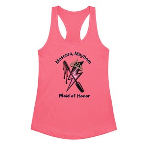 Mascara Mayhem Trauzeugin Tank - Lustiges Trauzeugin Geschenk Damen Racerback Tank Top