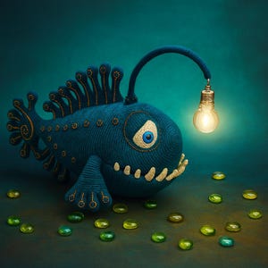 Angler Monkfish Crochet Pattern PDF | Deep Sea Fish Amigurumi | Cute Ocean Animal Toy | DIY Crochet Plush | Digital Download