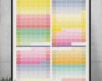 2026 Wall Calendar Poster | 24" x 36" digital download