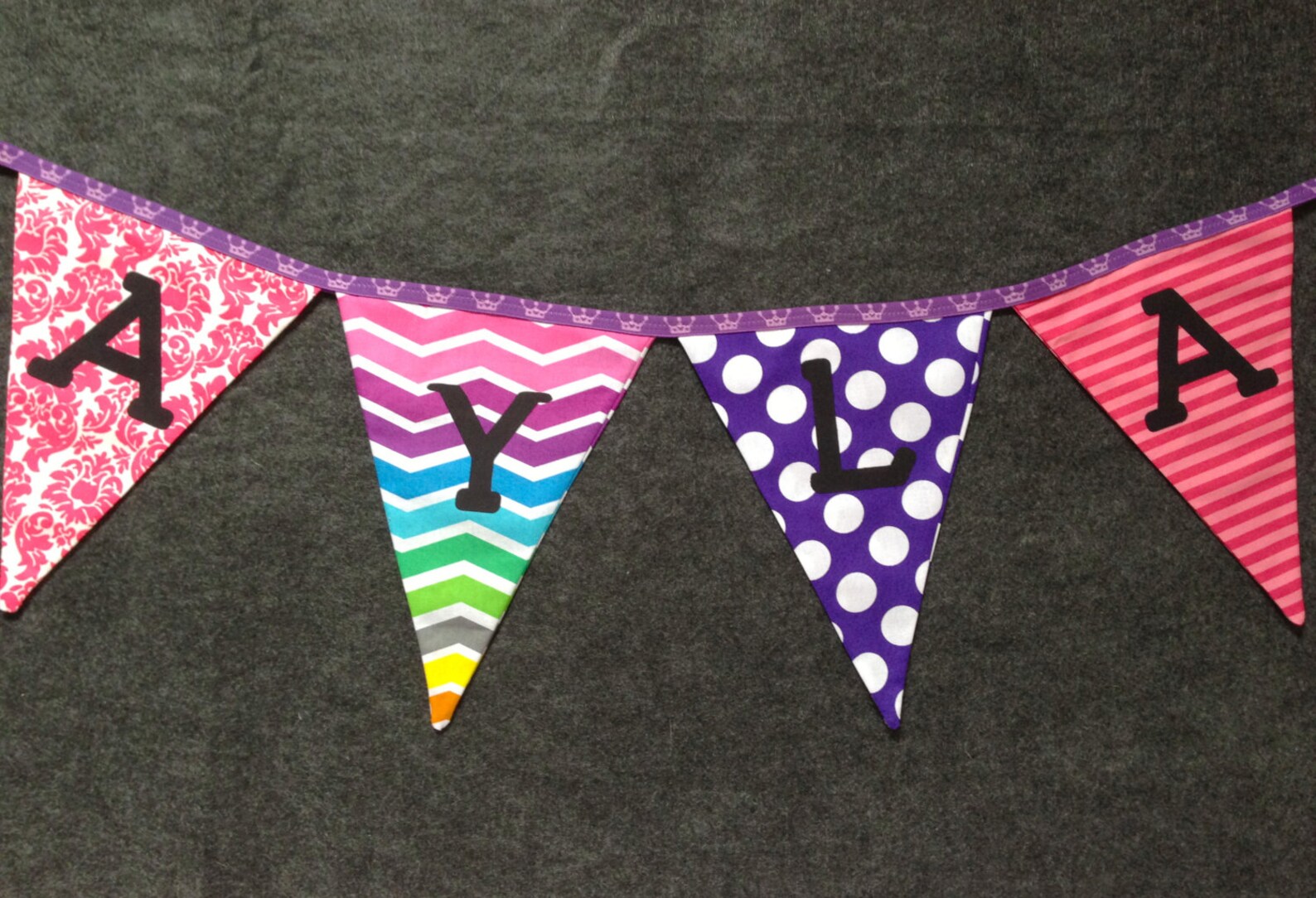 Custom Name Fabric Banner Reusable Perfect for Birthday or Etsy